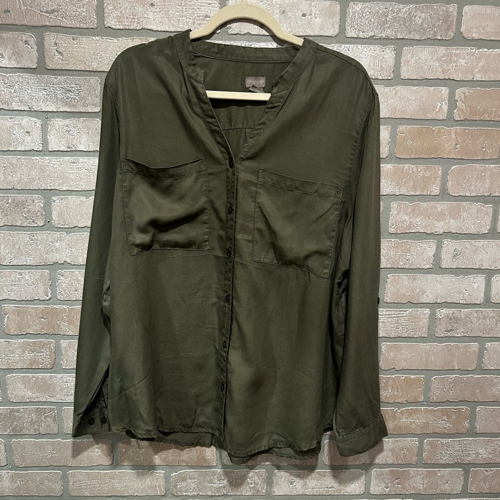 Chico’s - Green - Button Down - image 1